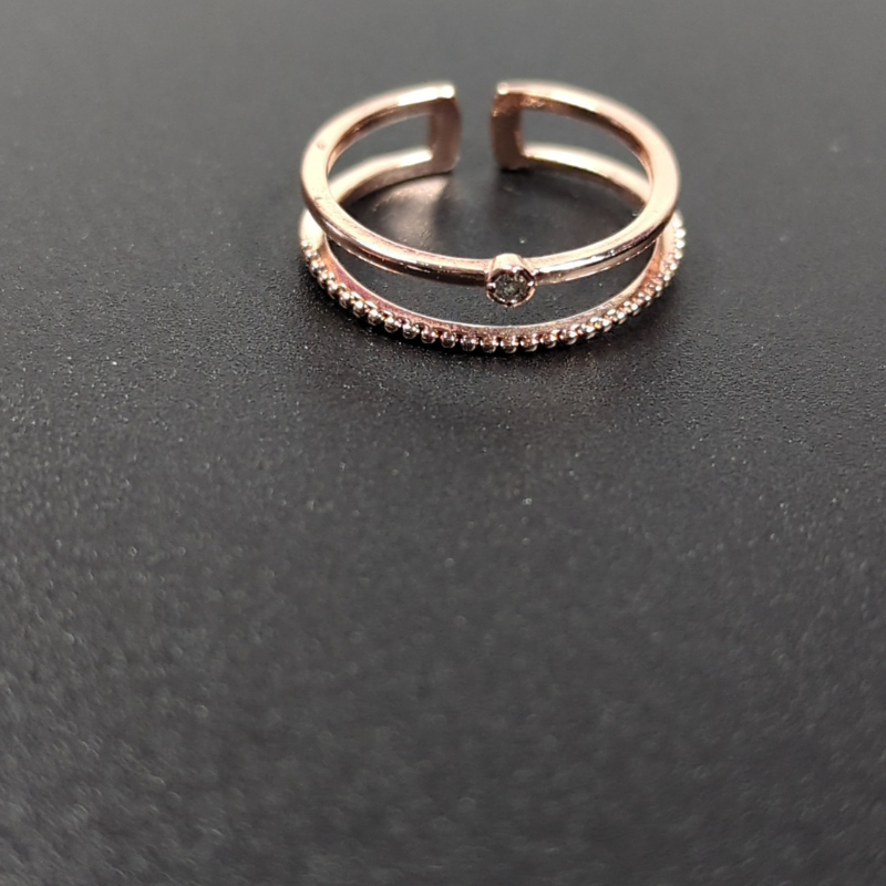 Doppellagiger Zirkonring