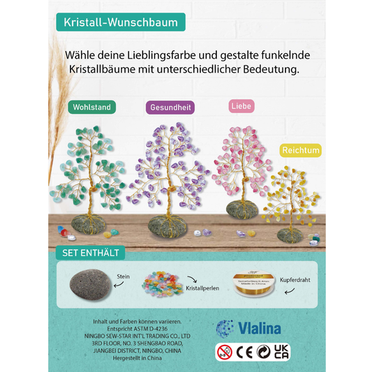 DIY Kristall-Wunschbaum Set – Chakra Edelsteinbaum zum Selber Gestalten