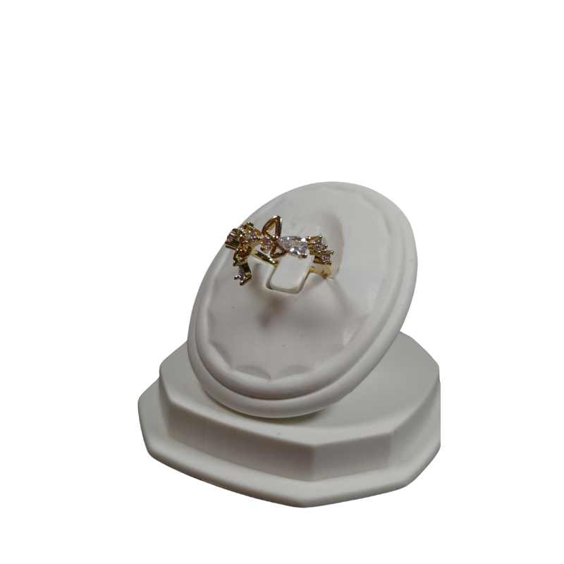 Goldener offener Schmetterlingszirkonring