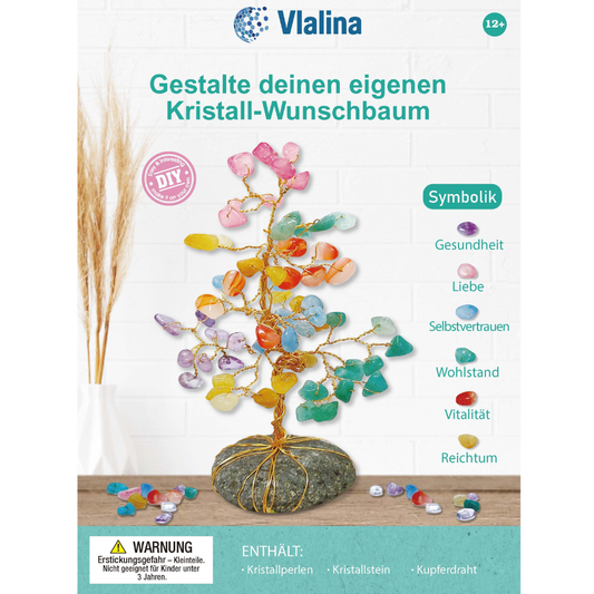 DIY Kristall-Wunschbaum Set – Chakra Edelsteinbaum zum Selber Gestalten