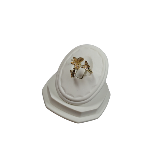 Offener Ring mit drei Schmetterlingen