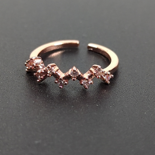 Wellenförmiger Zirkonring