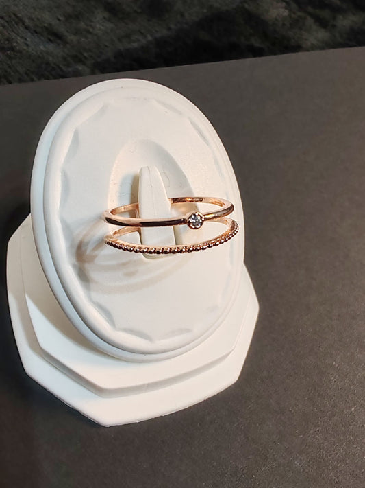 Doppellagiger Zirkonring