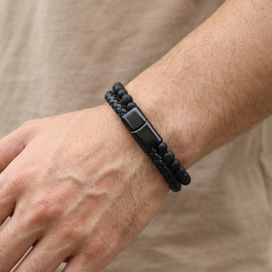 Armband aus Vulkangestein